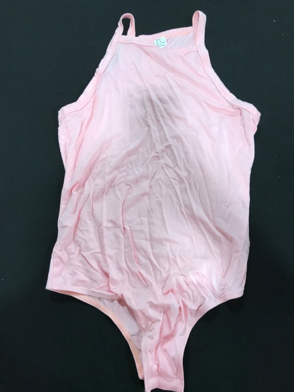Photo 1 of [Size M] Women's Soft Spaghetti Strap Body Suit- Pink
