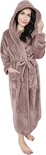 Photo 1 of [Size M] NY Threads Women Fleece Hooded Bathrobe - Plush Long Robe
- Cappuccino