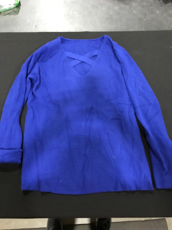 Photo 2 of [Size XL] Ladies Royal Blue Sweater