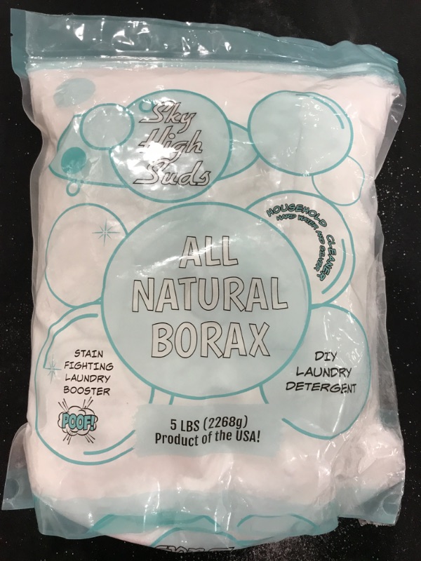 Photo 2 of 5 Pounds of Natural Borax, an All Purpose Cleaner and Laundry Booster. Product of the USA. Eco Friendly Recyclable Bag, and Biodegradable Scoop. 5 Pound (Pack of 1)