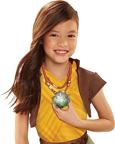 Photo 1 of Disney Raya Dragon Flower Light Up Necklace- Brown, White, Blue
