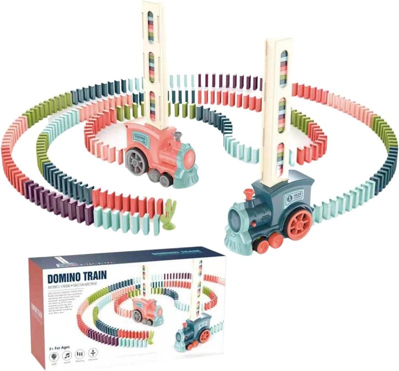 Photo 1 of Automatic Domino Train Toy, 60pcs Domino Train