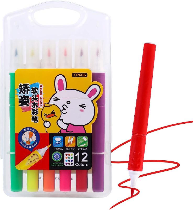Photo 1 of Brush tip watercolor pen set with 0.5mm line width (12) 