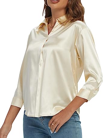 Photo 1 of Aeuui Womens Tops Dressy Casual V-Neck 3/4 Sleeve Shirts Business Casual Outfits for Women Satin Blouse Tunic Tops
MEDIUM BRONZE  - STOCK PHOTO COLOR DOES NOT MATCH TO ITEM 