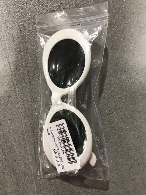 Photo 2 of 2pk- Kurt Style Shades- Oval Round Retro Sunglasses with Smoke Lenses- White