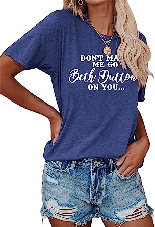 Photo 1 of [Size L] Don't Make Me Go Country Music Western Shirt Vintage Cowboy Tee Casual Short Sleeve Funny Tee Top WineRed