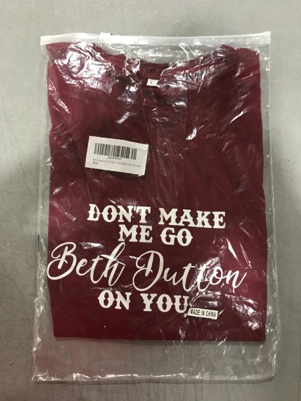 Photo 2 of [Size L] Don't Make Me Go Country Music Western Shirt Vintage Cowboy Tee Casual Short Sleeve Funny Tee Top WineRed