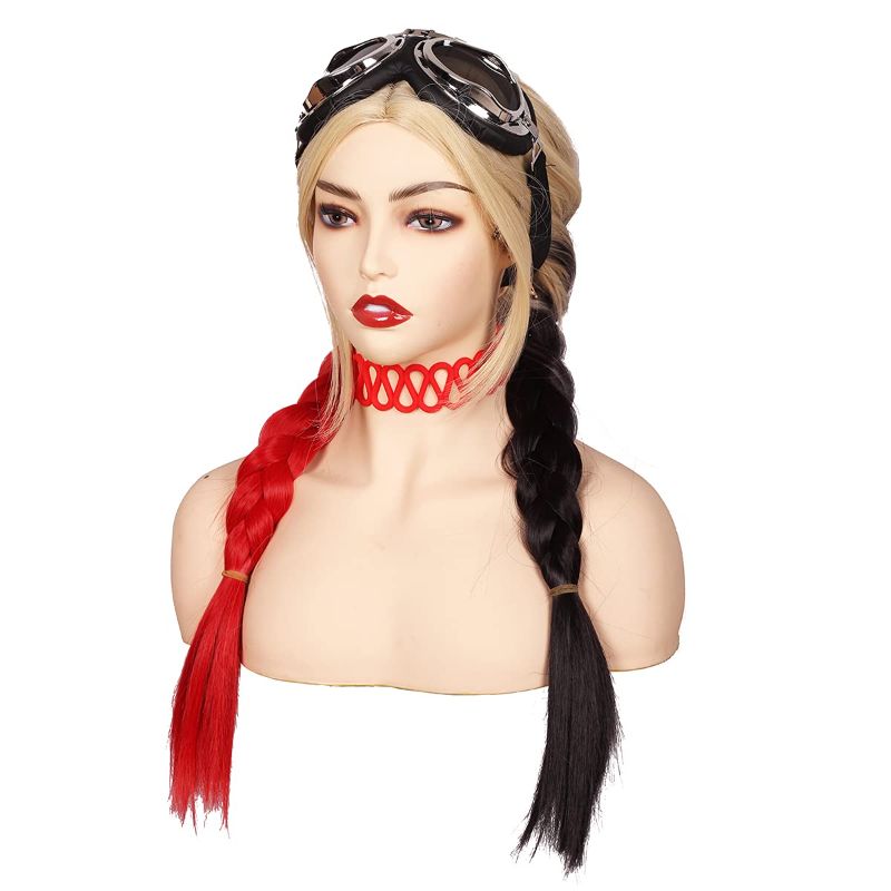 Photo 1 of Black and Red Braided Cosplay Wig