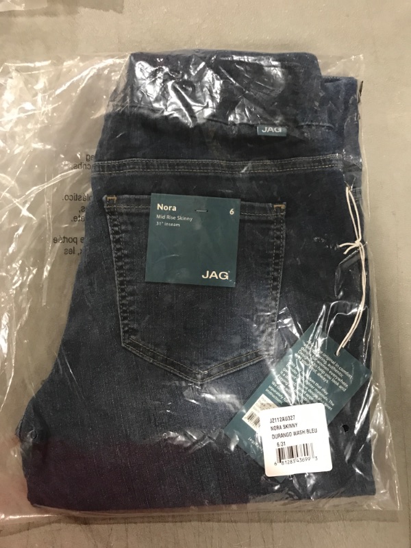 Photo 2 of [Size 6] Jag Jeans Women's Nora Pull on Skinny Fit Jean - Durango