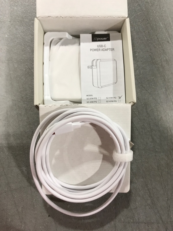 Photo 1 of SZPOWER 61W USB C Charger Power Adapter for MacBook Pro 13, 14, 15, 16 inch 2022, 2020, 2019, 2018, New MacBook Air 13 inch, Thunderbolt 3 Laptop Power Supply Type C, LED,6.6ft USB-C to C Cable 