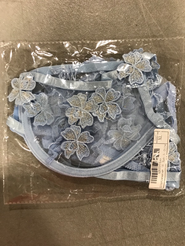 Photo 1 of [Size XL] Lace Bra- Blue