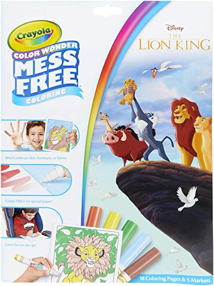 Photo 1 of Crayola Lion King Pages & Markers Color Wonder Pad and Markers, Multicolor
