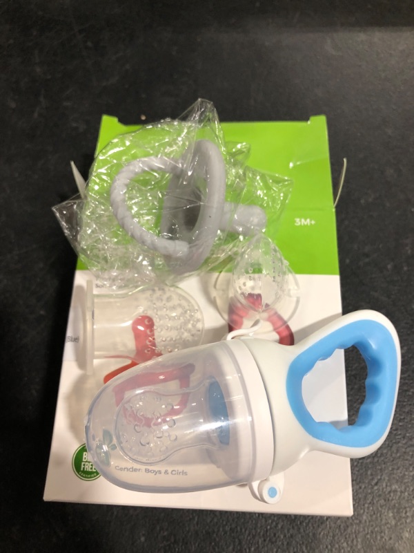 Photo 1 of 3 months and older pacifier feeder- blue