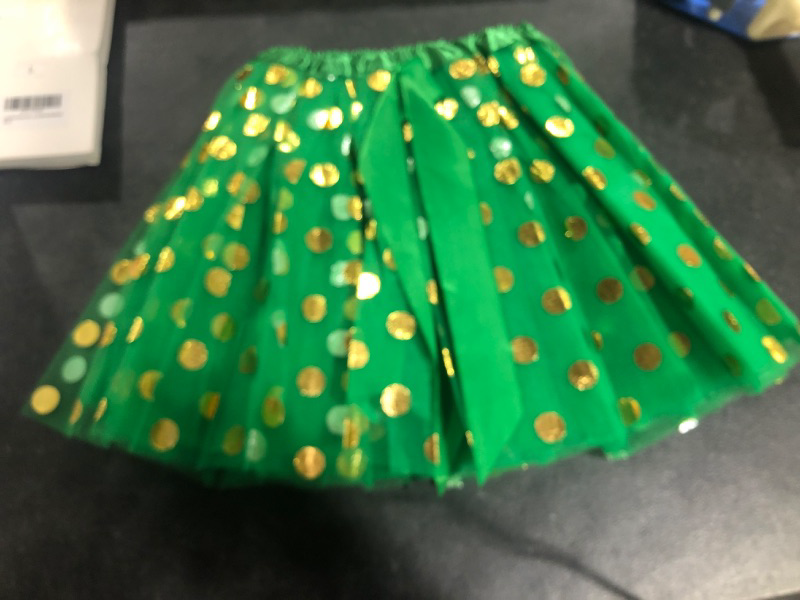 Photo 1 of beautiful green and gold tutu/skirt- one size- stretches