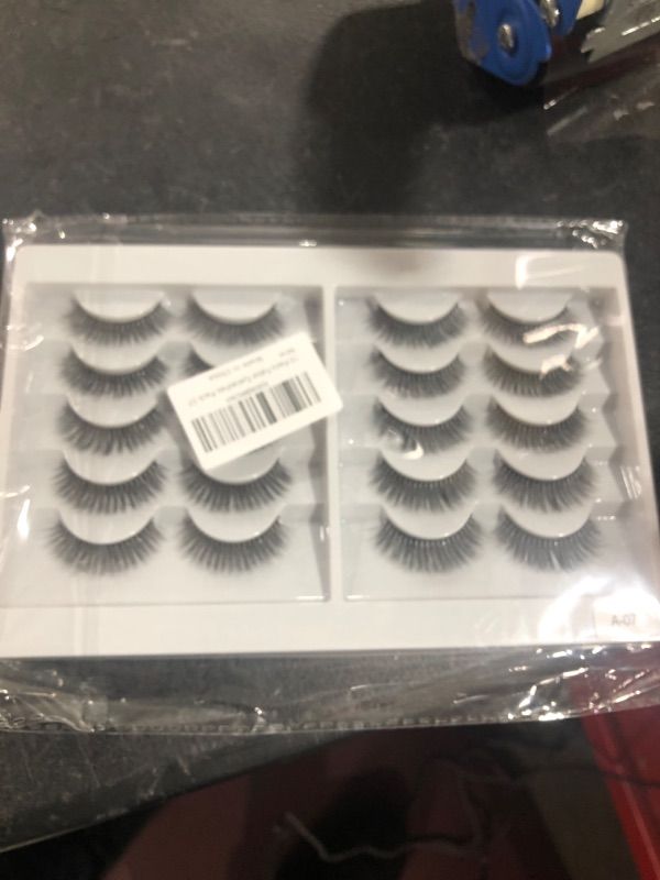 Photo 2 of 10 Pairs False Eyelashes Wispies Natural 3D Mink Eyelashes Faux Fluffy Volume Lashes Cat Eye Lashes Pack