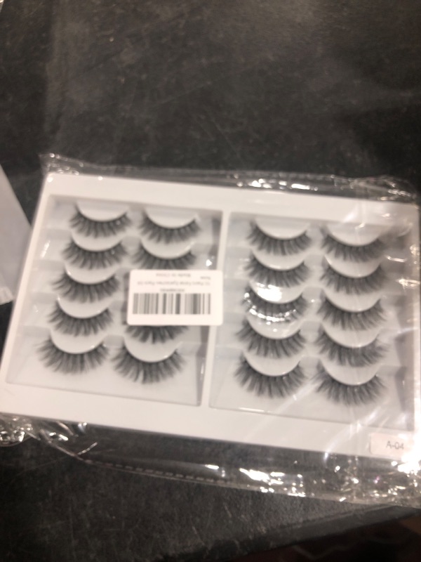 Photo 2 of 10 Pairs 3D Eyelashes Natural Fluffy Mink Lashes Wispy Strip Eye Lashes Fox Eye Eyelashes