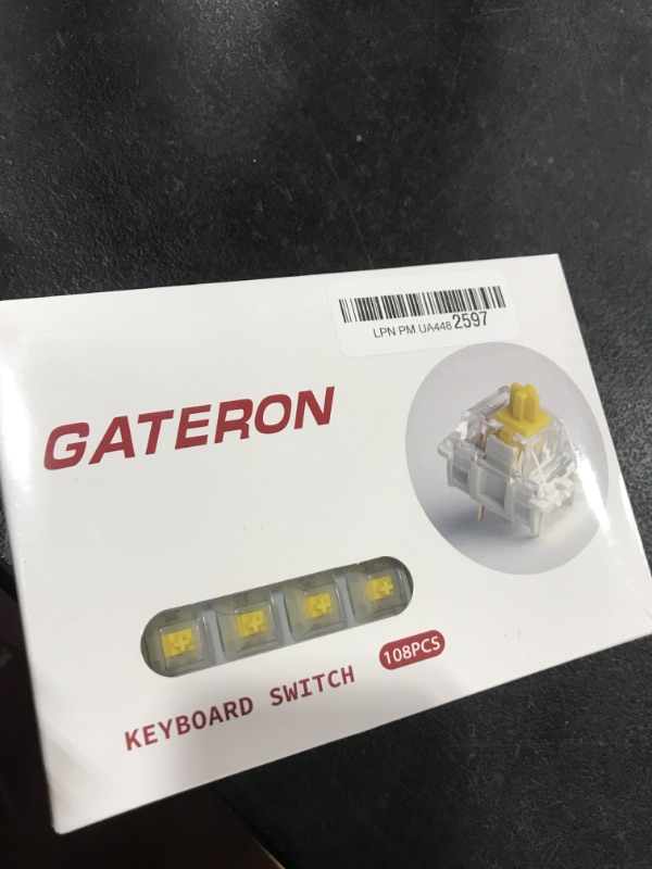 Photo 2 of DRAOZA Gateron Milky Yellow Pro Switches Pre Lubed SMD RGB LED Linear 5 Pin Switch Compatible MX Mechanical Gaming Keyboard(108pcs Yellow)
