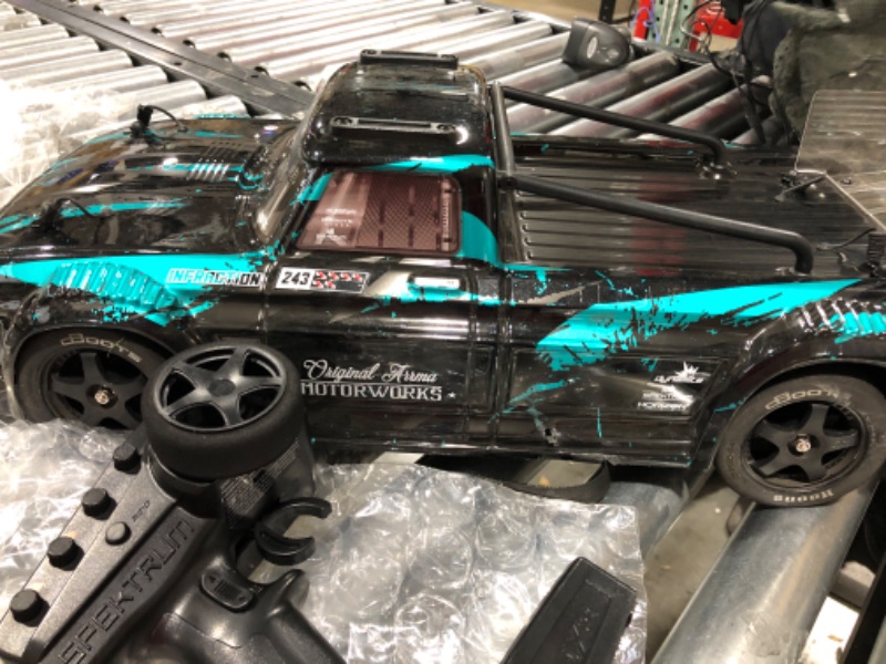 Photo 1 of ARRMA RC Truck 1/8 Infraction 4X4 3S BLX 4WD All-Road Street Bash Resto-Mod Truck RTR (Batteries and Charger Not Included), Teal, ARA4315V3T2