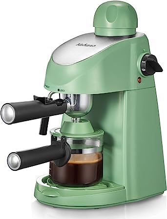 Photo 1 of Yabano Espresso Machine, 3.5Bar Espresso Coffee Maker, Espresso and Cappuccino Machine with Milk Frother, Espresso Maker with Steamer,Green