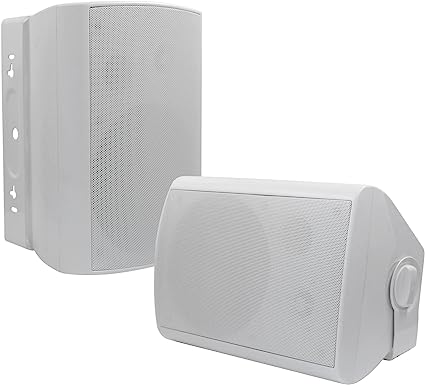 Photo 1 of Herdio 6.5 Inches Outdoor Speakers Waterproof Wired 400 Watt with Powerful Bass,Wall Mount Speakers for Patio Garage Covered Deck (Pair,Withe)