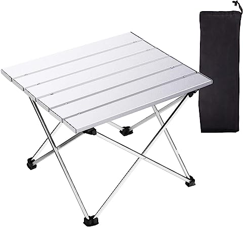 Photo 1 of  Portable Camping Table,Folding Side Table Aluminum Top for Outdoor Cooking, Hiking, Travel, Picnic