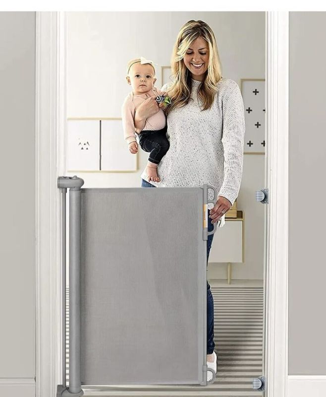 Photo 1 of  Retractable Safety Gate GRAY 55"/140cm Indoor or Outdoor