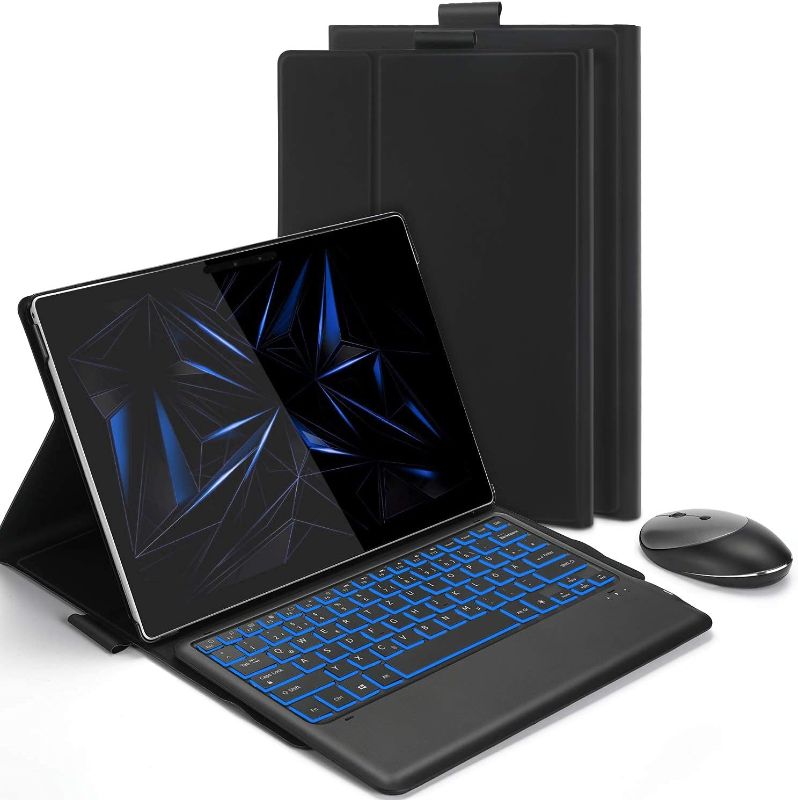 Photo 1 of Backlight Keyboard Case with 2.4G + Bluetooth Mouse for Microsoft Surface Pro 4/5 / 6/7, Removable Rechargeable Keyboard US Layout and Mice for Microsoft Surface pro 4/5 / 6/7
