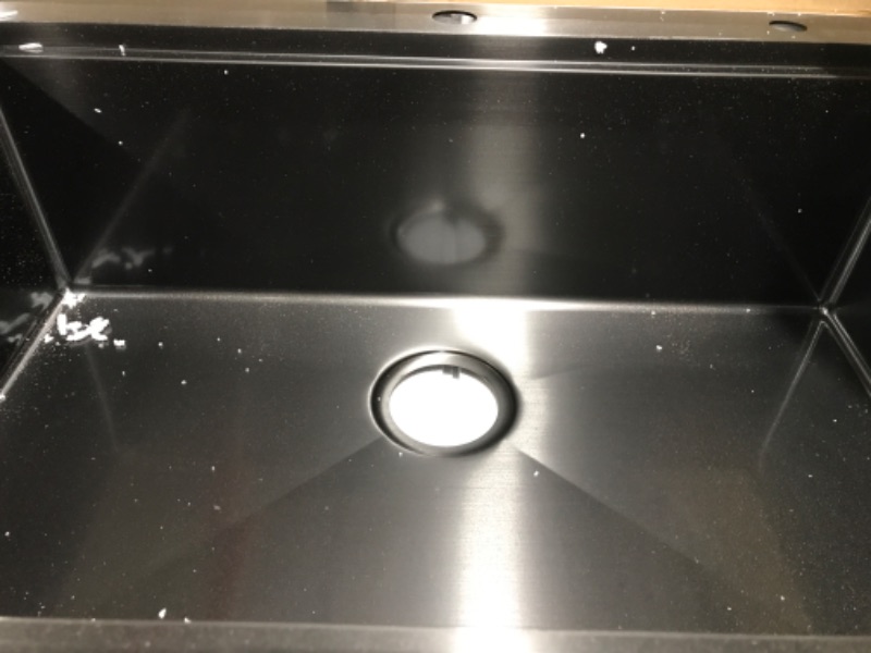 Photo 6 of 32 Black Undermount Workstation Kitchen Sink, Swift Horse 32 x 19 x 10 Single Bowl Kitchen Sink 16 Gauge Stainless Steel Gunmetal Black Kitchen Sink with Accessories
