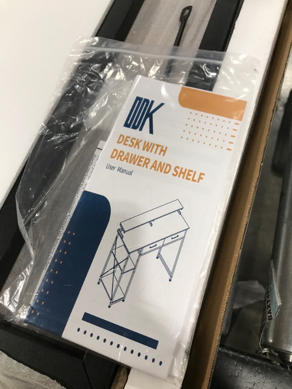 Photo 1 of ODK Computer Desk 47" Table: Office Desk with Drawers & Wood Storage Shelves