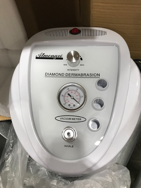 Photo 2 of 2 in 1 Diamond Microdermabrasion Machine Professional Blackhead Removal Equipment, 65-68cmHg Suction Power Professional Dermabrasion Facial Skin Care Massager for Home Salon Use with 300 Cotton Filter
