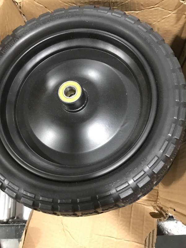 Photo 2 of (4-Pack) 13‘’ Tire for Gorilla Cart - Solid Polyurethane Flat-Free Tire and Wheel Assemblies - 3.15” Wide Tires with 5/8 Axle Borehole and 2.1” Hub 13“ Wheels -4 Pack