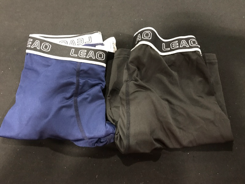 Photo 2 of [Size L] LEAO Youth Boys Compression Shorts 2-pack Performance Athletic Underwear Sports Boxer Briefs 