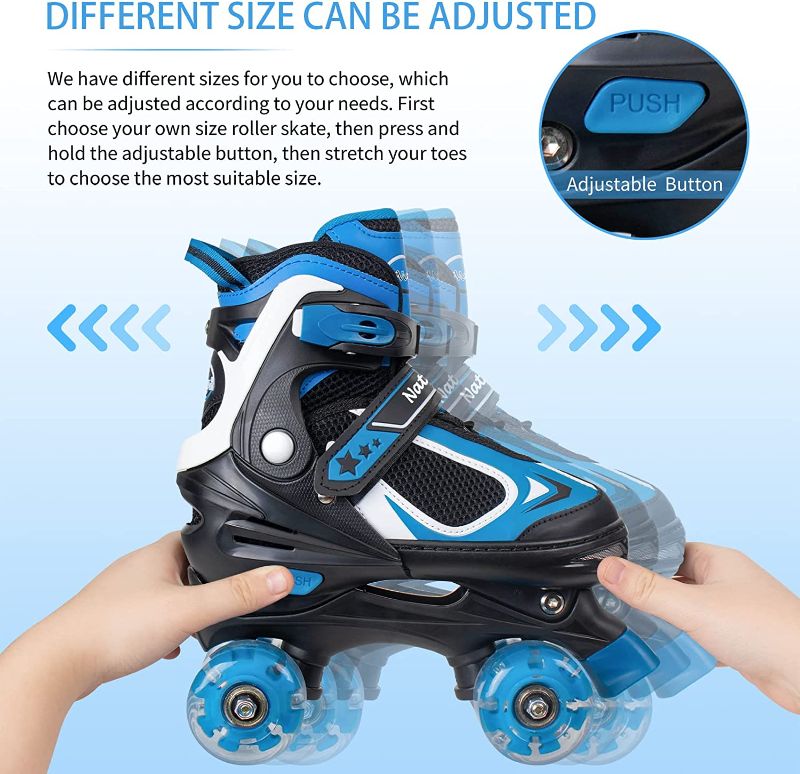 Photo 1 of [Size L] Nattork Kids Roller Skates- Blue