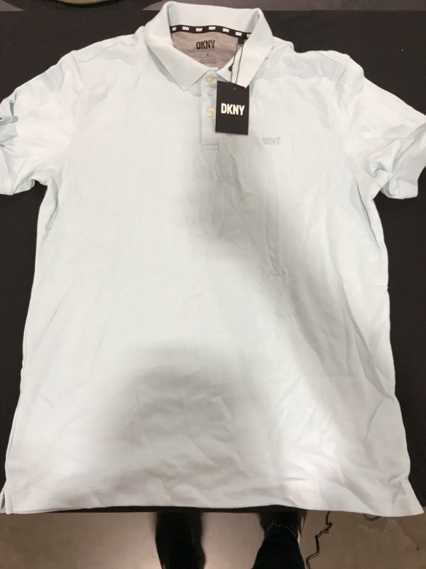 Photo 1 of [Size M] DKNY Men's Polo Shirt- Light Blue