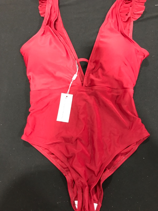 Photo 1 of [Size M] Womens 1pc Bathing Suit- Rudy Red