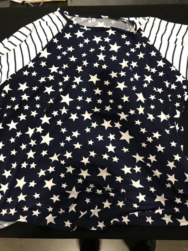 Photo 1 of [Size 4X] White Stars Tee - Navy