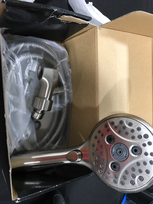 Photo 2 of SunCleanse Shower Head, 7 Settings Hand held Shower with ON/OFF Pause Switch, Brushed Nickel High Pressure Shower Head with 71 inch Hose 7 settings Brushed Nickel