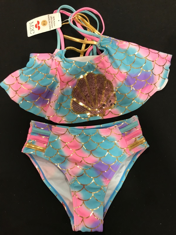 Photo 1 of [Size 7-8] Girls 2pc Mermaid Swimsuit