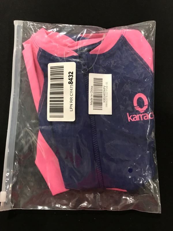 Photo 2 of [Size XS] karrack Girls and Boys One Piece Rash Guard Swimsuit Kid Water Sport Short Swimsuit UPF 50+ Sun Protection Bathing Suits 