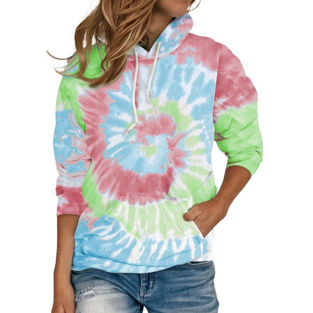 Photo 1 of [Size 2XL] Women's Pull over Hoodie- Tie Dye