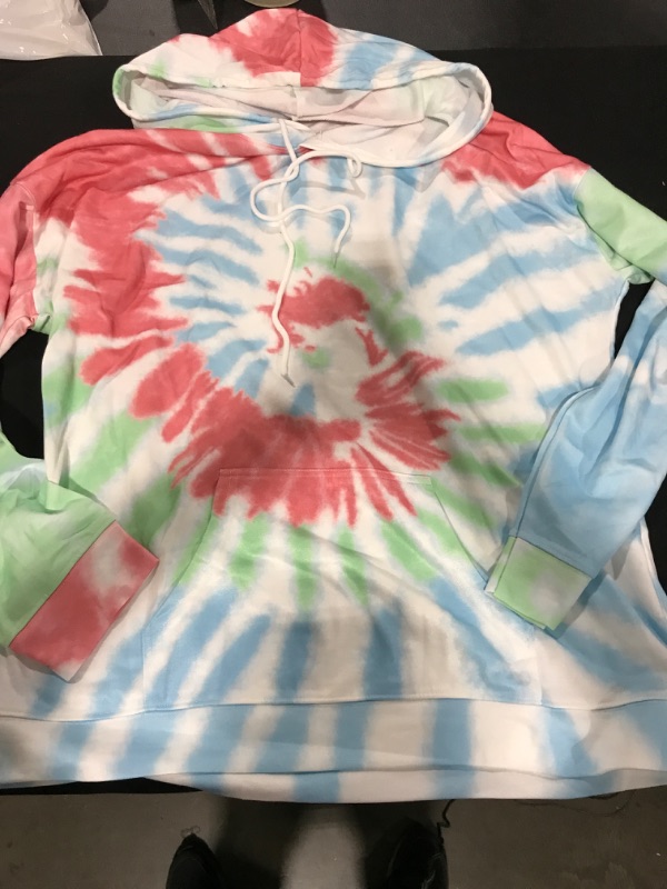 Photo 2 of [Size 2XL] Women's Pull over Hoodie- Tie Dye