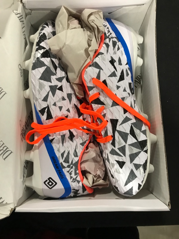 Photo 2 of [size 6] DREAM PAIRS Boys Girls Soccer Cleats Kids Football Shoes- Big Kid White/Royal/Blue/Orange