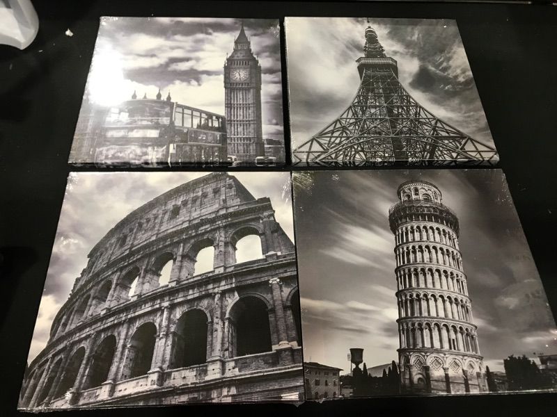 Photo 1 of Bontalc Black and White City Landscapes 12"x12" (4pcs)