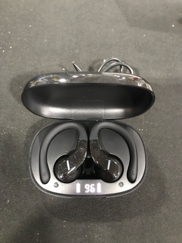 Photo 1 of YIERSO Wireless Earbuds, IPX7 Waterproof Bluetooth Headphone & Superior Bass, in-Ear Headphones with Microphone 42H LED Display Charging Case, Noise Reduction Bluetooth 5. 2 for Workout Running Gym