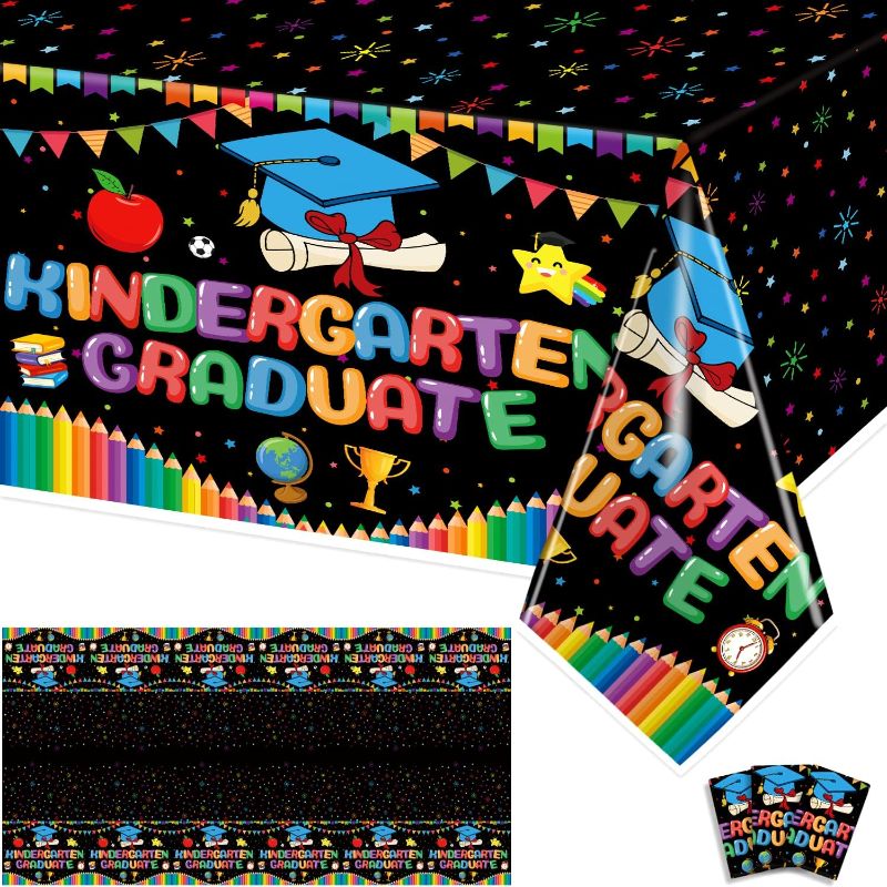 Photo 1 of 3 Pcs Kindergarten Graduation Tablecloth, (108*54 Inch) 