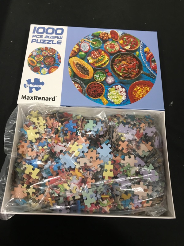 Photo 2 of BUSCBEAR Delicacy Jigsaw Puzzle Round Puzzle 1000 Pieces