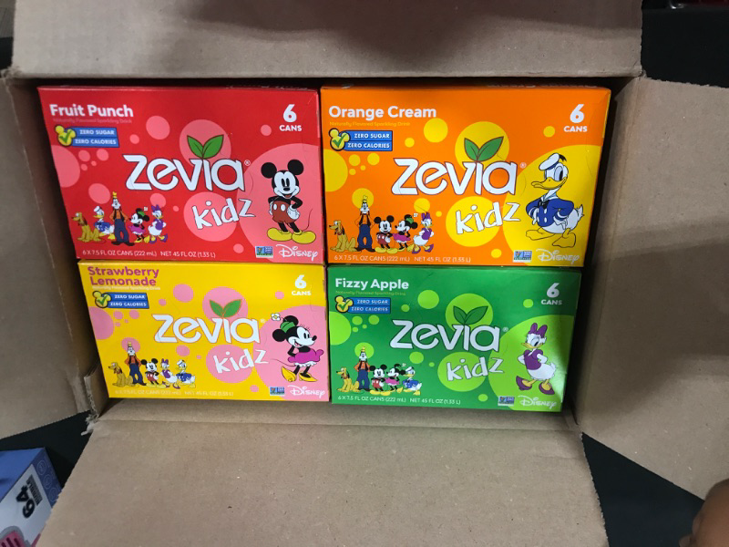 Photo 2 of Zevia Kidz Variety Pack, 7.5 Oz Cans (Pack Of 24)
