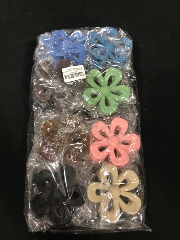 Photo 2 of 8 PCS Flower Claw Clips,Matte Non Slip Hair Clips Strong Hold