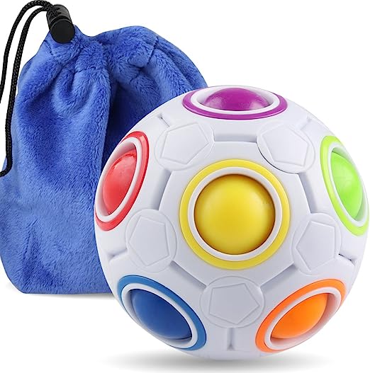 Photo 1 of Coogam Rainbow Puzzle Ball with Pouch Color-Matching Puzzle Game Fidget Toy Stress Reliever Magic Ball Brain Teaser for Kids and Adults, Children, Boy, Girl Holiday
