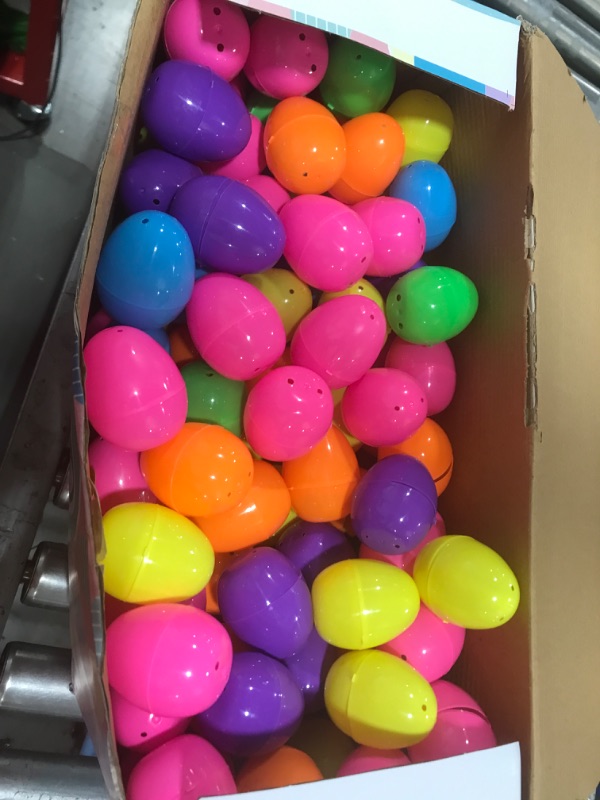 Photo 2 of JOYIN 200 Pcs Toys Plus Stickers Prefilled Easter Eggs, 2 3/8" prefilled Easter Eggs for Easter Theme Party Favor, Eggs Hunt, Basket Stuffers Fillers, Party Decorations